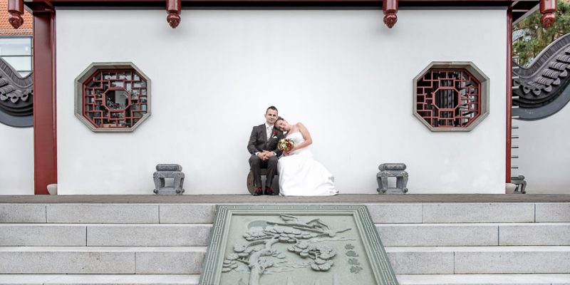 Hochzeitsfoto chinesicher Garten Weißensee  - Hochzeitsfotograf Sömmerda Marco Dierbach