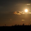 Sonnenuntergang an der Autobahnauffahrt Sömmerda Ost